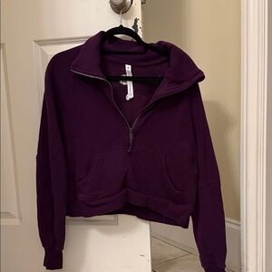 Lululemon Athletica Plum Half-Zip scuba Pullover